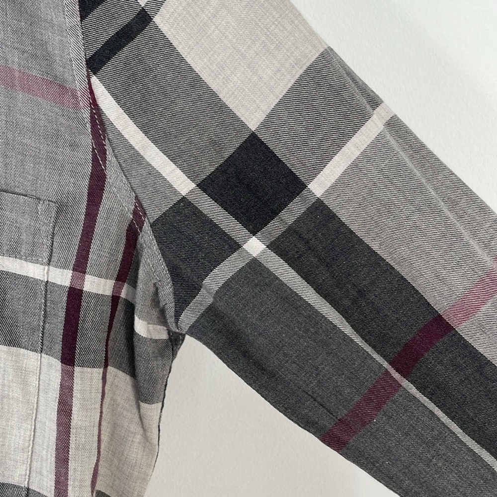 Barbour Glenn Winter Tartan Tunic Fit Button Front Shirt Sz 6 - Picture 10 of 14